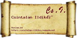Csintalan Ildikó névjegykártya