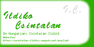 ildiko csintalan business card